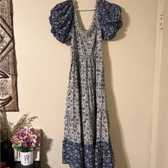 DOEN SIMONETTA DRESS SIZE MEDIUM ORGANIC COTTON Cottagecore Meadow Maxi - Picture 12 of 15